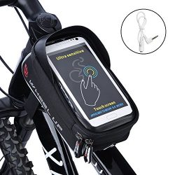 Bike Bag, 6.0 “Touch Screen Portable Road Mountain Bicycle Panniers Cell Phone Holder For  ...