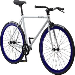 Pure Fix Original Fixed Gear Single Speed Bicycle, Whiskey Gloss Grey/Blue, 50cm/Small