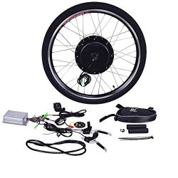 Goplus 26″ Front Wheel or Rear Wheel E-Bike Conversion Kit Electric Bicycle Motor Kit Bicy ...