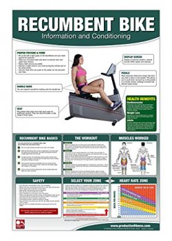 Recumbent Bike Poster/Chart; Recumbent Bike Poster – Exercise Bike – Stationary Cycl ...