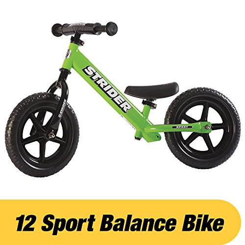 Strider – 12 Sport Balance Bike, Ages 18 Months to 5 Years, Green