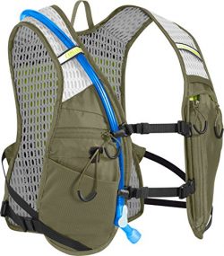 CamelBak Chase Bike Vest 50 oz Hydration Pack, Burnt Olive/Lime Punch