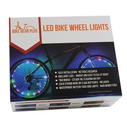 LED Bike Lights for Wheels – Brilliant Pink LEDs to Light Up 2 Bicycle Wheels – Gift ...