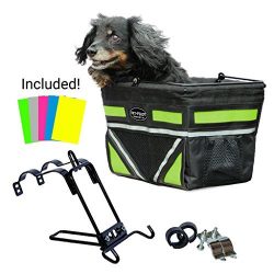 Pet Pilot Dog Bike Basket | includes 5 color inserts