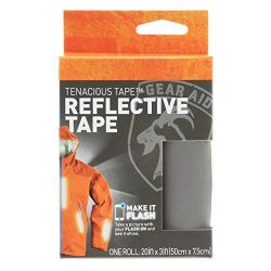 Gear Aid Reflective Fabric Tenacious Tape Outdoor Hiking Gear Repair – Gray