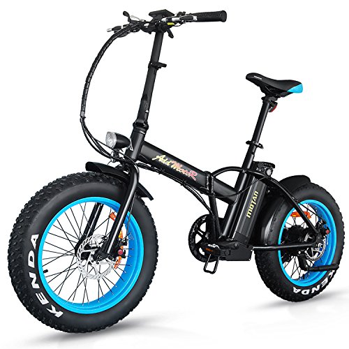 Addmotor Motan Electric Fat Tire 20Inch Bikes 500w 48v Snow Folding Bicycles Lithium Battery 4 C ...