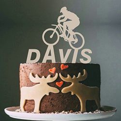 Mountain Bike Cake Topper Custom Personalized with Your Last Name