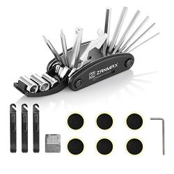 Bicycle Repair Tool Kit, Zanmax 16 in 1 Multi-Function Cycling Bike Mechanic Tire Patch Hand Too ...