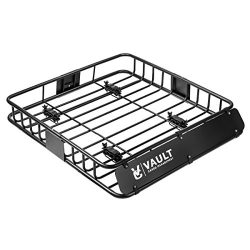 Universal Roof Basket by Vault Cargo Management – Heavy Duty Cargo Roof Carrier Rack ideal ...