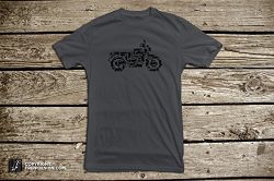 Motorcycle Collage of Bikes, Choppers, Dirt Bikes and Parts – Men’s Biker Cotton T Shirt