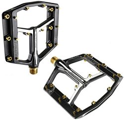 VP Components VP-DH5 Titanium Axle MTB BMX Platform Mountain Bike Pedal Black