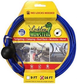Lockless Monster Anti-Theft Cable No Locks Multitools, 16′