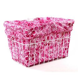 Cruiser Candy Pink Hawaiian Bicycle Basket Liner