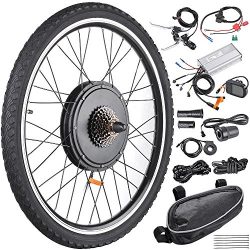 AW 26″x1.75″ Rear Wheel Electric Bicycle LCD Display Motor Kit E-Bike Conversion 48V ...