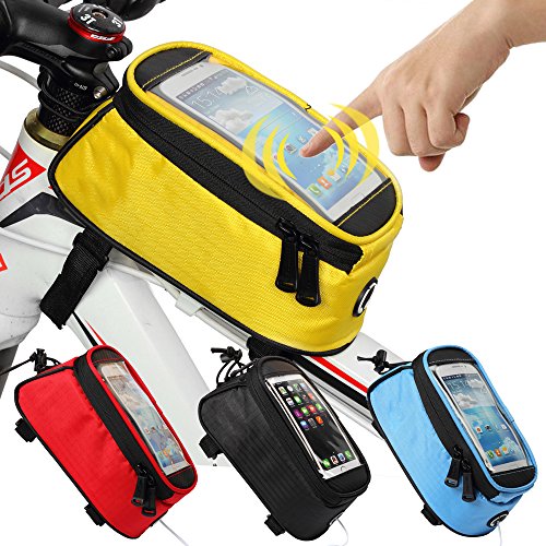 JOY COLORFUL Bicycle Bags Bicycle Front Tube Frame Cycling Packages 4.2,4.8,5.5 inches Touch Scr ...