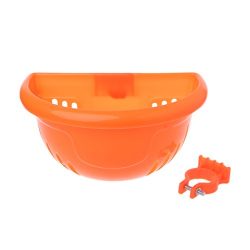 ULKEME Bicycle Scooter Basket Children Kid Bike Plastic Front Handlebar Bag Accessories (orange)