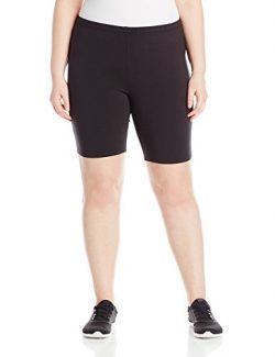 Just My Size Women’s Plus-Size Stretch Jersey Bike Short, Black, 4X