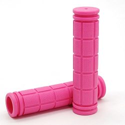 Coolrunner Bicycle Handle Bar Mushroom Grips BMX For Boys and Girls Bikes (Pink)