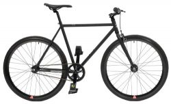 Retrospec Mini Mantra Fixie Bicycle with Sealed Bearing Hubs and Headlamp, Matte Black, 53cm/Medium