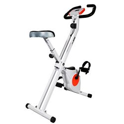 Xspec Foldable Stationary Upright Exercise Bike Cardio Workout Indoor Cycling