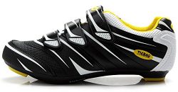 Tiebao Road Cycling Shoes Lock Pedal Bike Shoes Cleated Bicycle ciclismo Shoes White 44