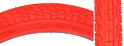 Sunlite Freestyle BMX Kontact Tires, 20″ x 1.95″, Red/Red