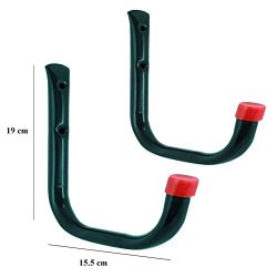 2 x Heavy Duty Storage Hooks Wall Mounted, Ladder Garage Shed Bikes Tools Garden