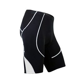 SANTIC Cycling Men’s Shorts Biking Bicycle Bike Pants Half Pants 4D COOLMAX Padded White XL