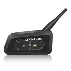 LEXIN 1PC Bluetooth Motorcycle Helmet headset kit up to 6 Riders, Support wireless intercom Inte ...