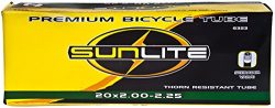 Sunlite Thorn Resistant Schrader Valve Tube, 20 x 2.00-2.25″ / 32mm, Black