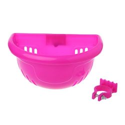 ULKEME Bicycle Scooter Basket Children Kid Bike Plastic Front Handlebar Bag Accessories (pink)