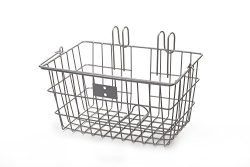 Retrospec Detachable Steel Apollo-Lite Lift-Off Front Bike Basket with Handles, Silver