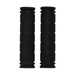 LEERYA Bicycle Handlebar Grips Fixie Fixed Gear Bike Rubber 8 Colors (Black)