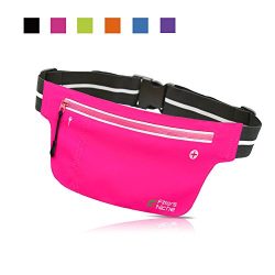 Ultra Slim Waist Fanny Packs, Fitters Niche Water Resistant Reflective Adjustable Running Elasti ...