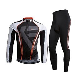 ZEROBIKE Men’s Soft Long Sleeve Breathable Bicycle Cycling Jersey Polyester Clothing Outdo ...