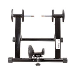 ALEKO MBT01 Portable Indoor Magnetic Bicycle Exercise Trainer Bike Stand with Noise Reduction Wh ...