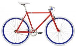 Chill Bikes Single Speed Commuter Fixie Bike Alloy Frame, Matte Red, 48cm