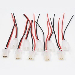 HiseNook 5 Set Pre Wired 2.8mm 2 Pin Way Electrical Connector Terminal Plug For Car Motorcycle