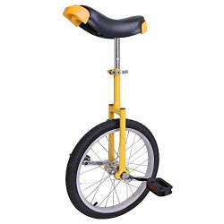 AW Yellow 18″ Inch Wheel Unicycle Leakproof Butyl Tire Wheel Cycling Outdoor Sports Fitnes ...