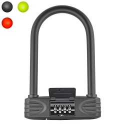 Lumintrail 16mm Heavy Duty 4-Digit Bicycle Bike Combination U-Lock with Optional 7ft Cable ̵ ...