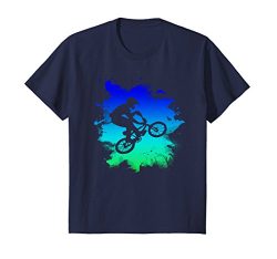 Kids BMX Bike T-Shirt For Riders 12 Navy