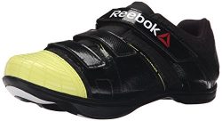 Reebok Men’s Attack U Cycling Shoe, Black/High Vis Green/White, 9.5 M US