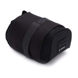 ULKEME Bike Bicycle Waterproof Storage Saddle Outdoor Bag Seat Cycling Tail Rear Pouch (black)
