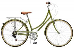 Critical Cycles Beaumont-7 Seven Speed Lady’s Urban City Commuter Bike, Olive, 38cm (Small ...