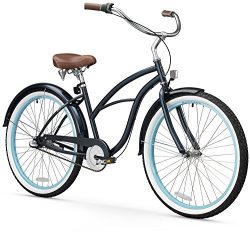 sixthreezero Women’s 3-Speed 26-Inch Beach Cruiser Bicycle, Classic Dark Blue