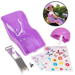 Purple Doll Bike Seat and Helmet for American Girl and 18 in Dolls – Both w Decorate Yours ...