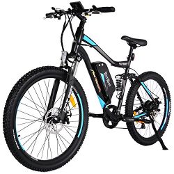 Addmotor HITHOT Electric Bicycles Mountain Full Suspension Electric Bikes 48V 500W Motor 10.4 Ah ...