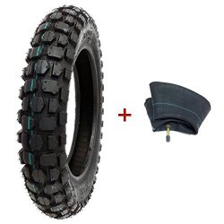 COMBO TIRE and INNER TUBE Size 3.00 – 12 Front or Rear Knobby Tread – Motorycle Trai ...