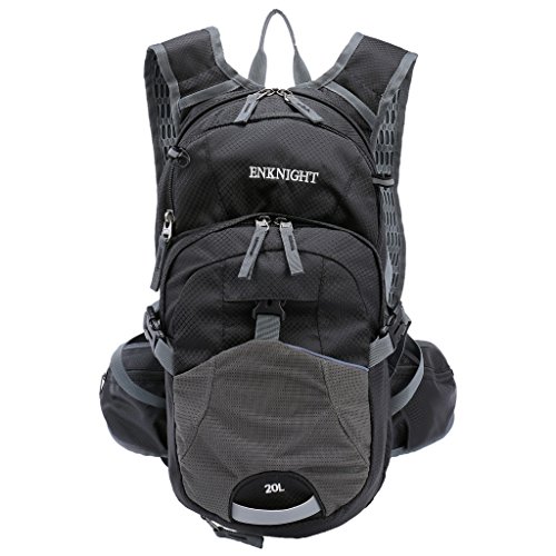 ENKNIGHT 20L Hydration Pack Waterproof Cycling Backpack Black | BikingBee