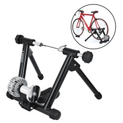 Popsport Fluid Bike Trainer Stand 330LBS Indoor Bicycle Trainer 750W Flowing Resistance Indoor B ...